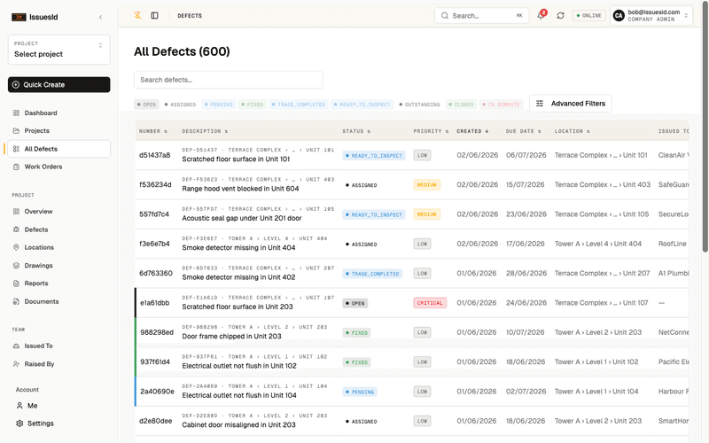 Announcing IssuesID: AI-Powered Construction Defect Management